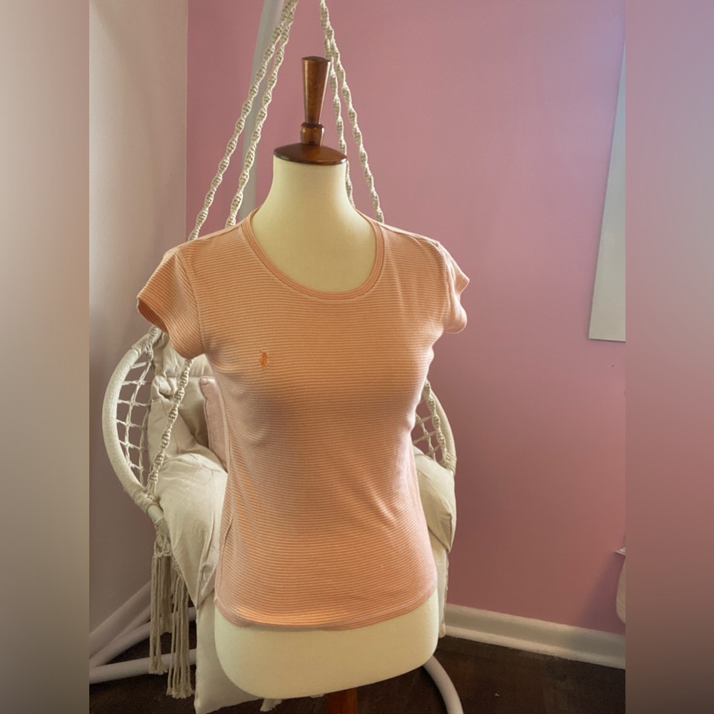 Orange and white shirt